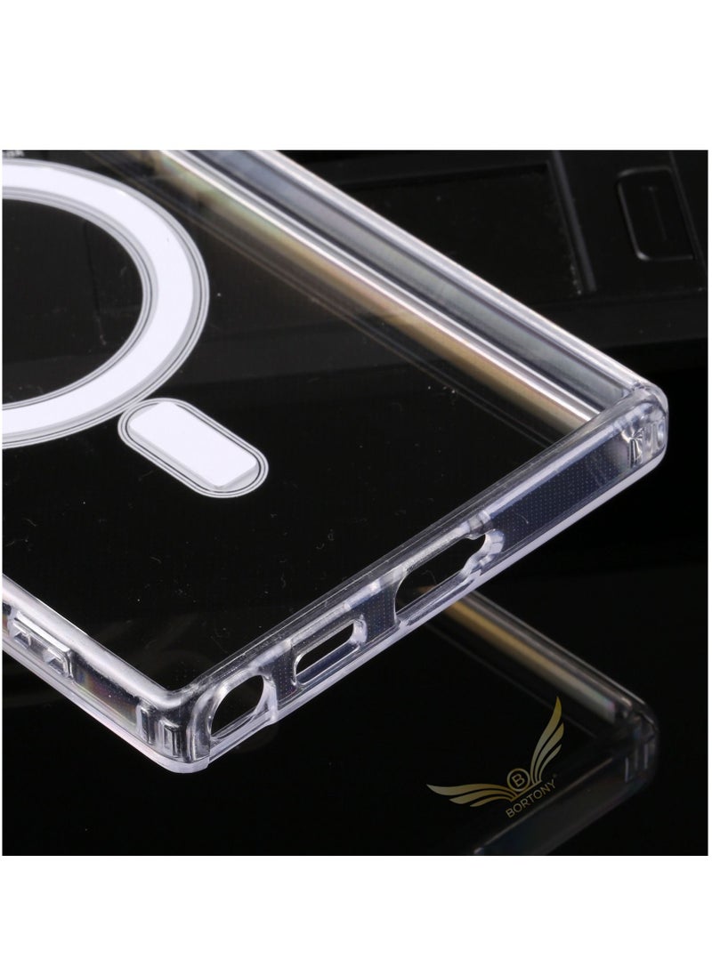 BORTONY - Galaxy S22 Ultra Magnetic Phone Case,Compatible with Magsafe Charging & Accessories Protective Clear Back Case Cover for Samsung Galaxy S22 Ultra, - Image 1