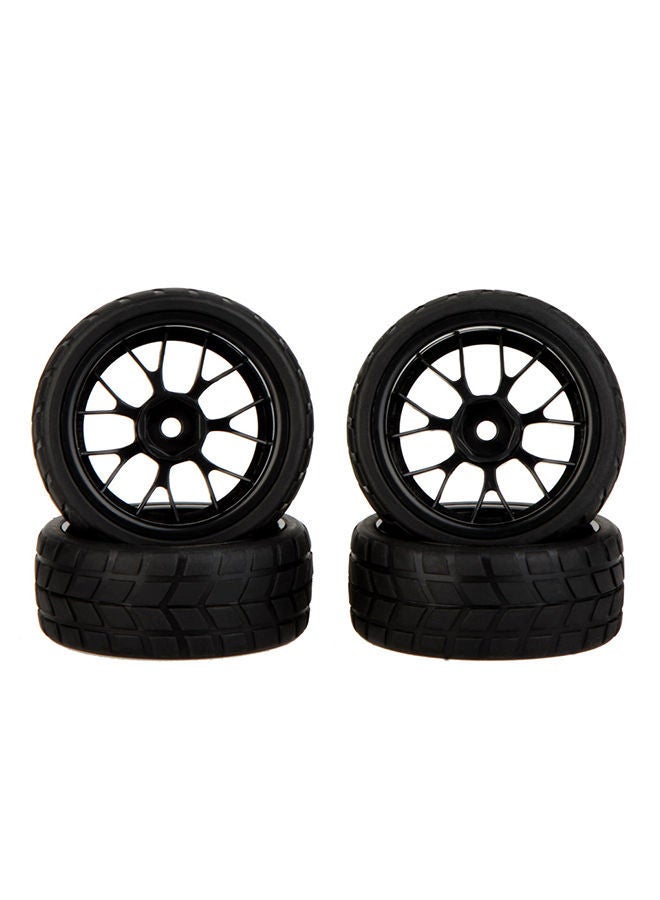 NIBEMINENT 4-Piece Rally Car Rim Wheels And Tires 20101 for Traxxas HSP Tamiya HPI Kyosho RC  - Image 1
