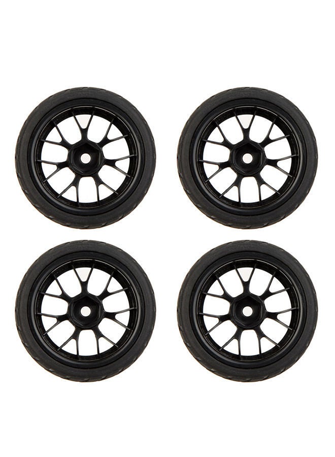NIBEMINENT 4-Piece Rally Car Rim Wheels And Tires 20101 for Traxxas HSP Tamiya HPI Kyosho RC  - Image 2