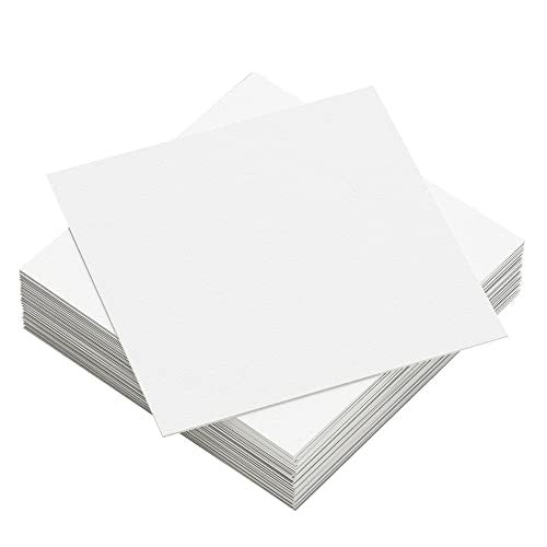 Reskid 100 Pack of White Cardstock Thick Paper - 12x12in Blank Heavy Weight 80 lb Cover Card Stock - (12x12, inches) - Image 1