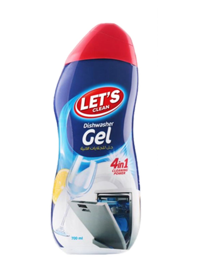 LET'S CLEAN Lemon Dishwasher Gel 4 in 1-700 ml, Pack of 2 - Image 2