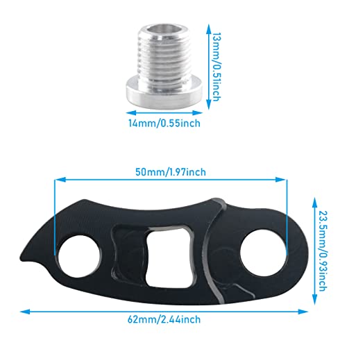 WHYHKJ Bicycle Rear Derailleur Hanger Extension 32T/36T/40T/42T/44T/46T/50T/52T/56T MTB Mountain Road Bike Speed Change Frame Gear Tail Hook Extender, Black - Image 2