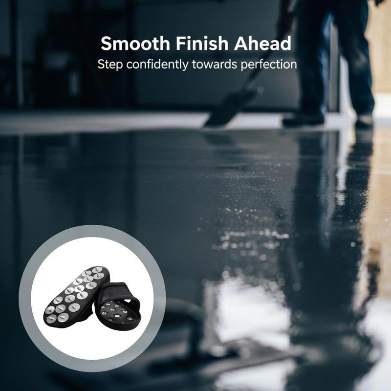 Black Spiked Shoes for Epoxy Flooring, Concrete & Yard, Metal Spikes, EVA, Easy Wear/Remove - Image 5