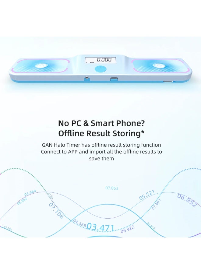 جانكيوب تايمر GAN Halo الذكي بتقنية البلوتوث لمكعب السرعة، خفيف الوزن ومدمج، عمر البطارية ٤٢ ساعة، مناسب لجميع مكعبات روبيك 2×2، 3×3، 4×4، 5×5 - Image 3
