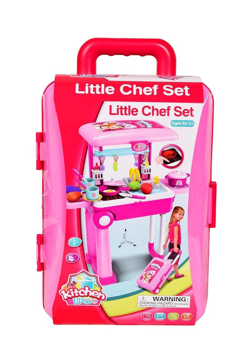 Little Rockz Kitchen Playset For Kids With Travel Suitcase - Image 1