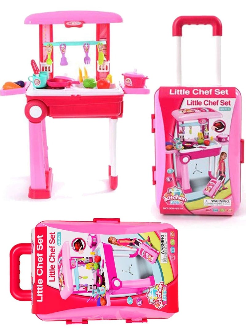Little Rockz Kitchen Playset For Kids With Travel Suitcase - Image 2