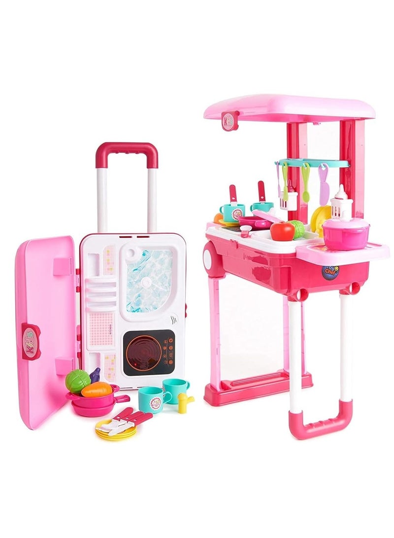 Little Rockz Kitchen Playset For Kids With Travel Suitcase - Image 4
