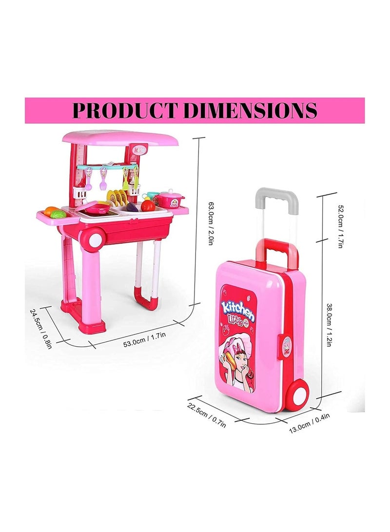 Little Rockz Kitchen Playset For Kids With Travel Suitcase - Image 5