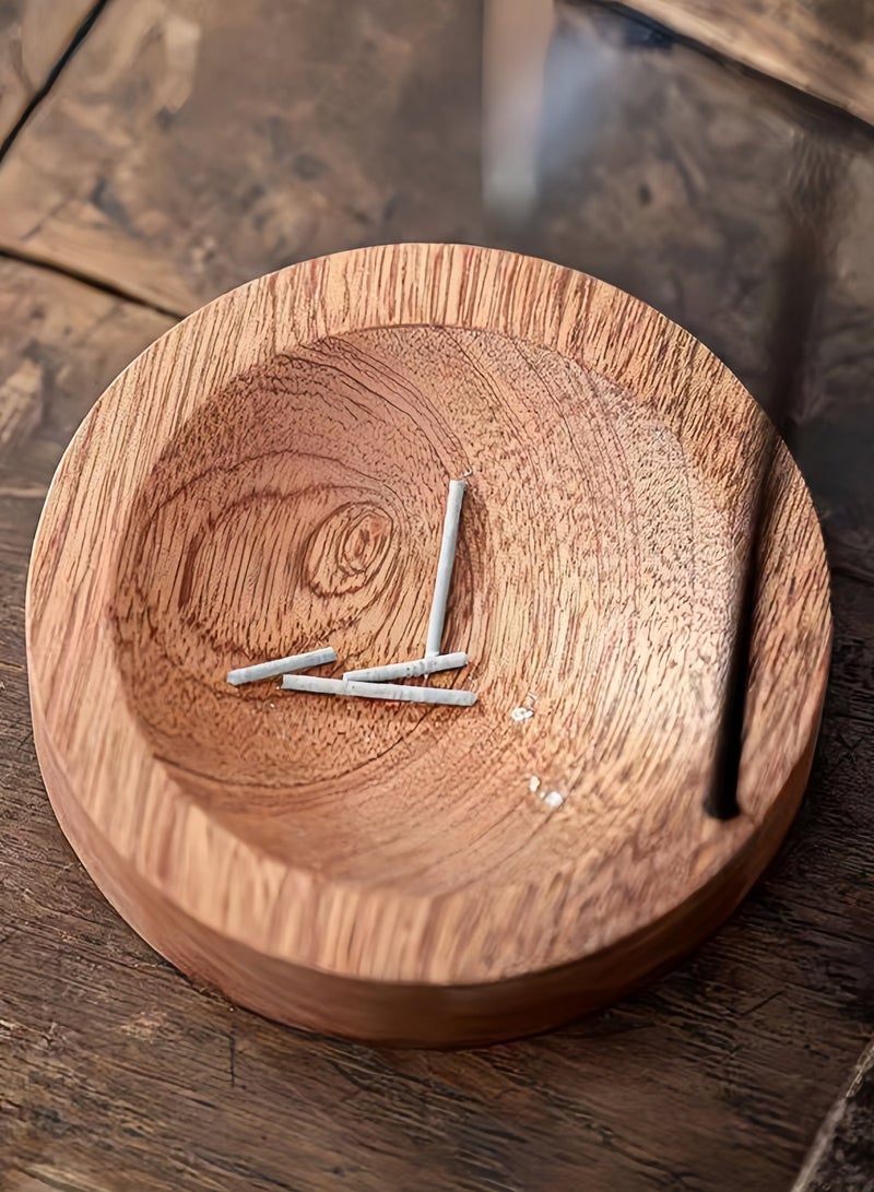 حامل بخور من الخشب الصلب، تصميم متعدد الأغراض، مبخرة خشبية مع حامل عصا البخور، مناسب لتزيين المنزل واليوجا والتأمل في المنتجعات الصحية - Image 5