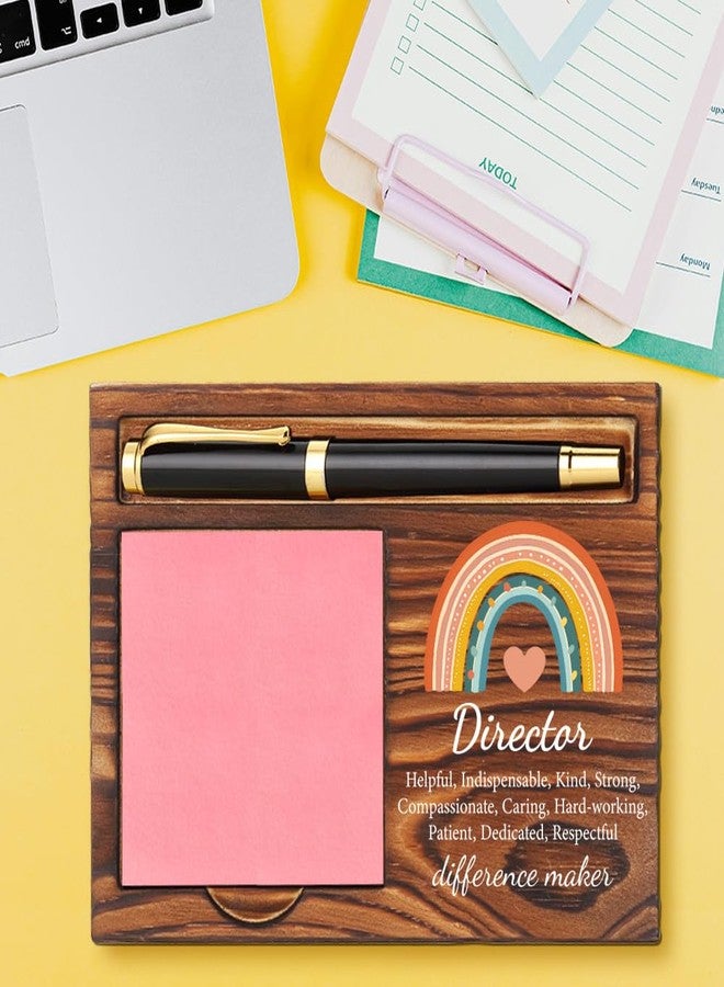 CWGOTC Director Gifts, Wooden Sticky Note Holder, Elegant Office Desk Accessory for Directors, Director Appreciation Gift for Women, Ideal for Birthdays, Christmas, or Thank You Occasions YCB109 - Image 2