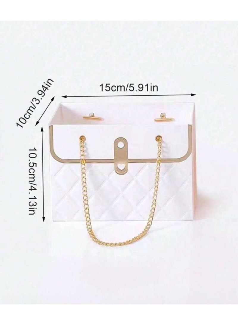 KRONFOL 3 pcs Portable Elegant Rose Flower Paper Gift Boxes,Rectangle Wrapping Bag,Foldable Hand-Held Flower Gift Box, Packaging Box, Wedding Decorations,Wedding Stuff, Wedding Favors For Guest, Wedding Decorations For Reception,Floral Shop DIY Flower Box, Small Commercial Supplies, Shopping Bag, Snack Bag, Party Bag, Wedding Birthday Party Gift Bag, - Image 2