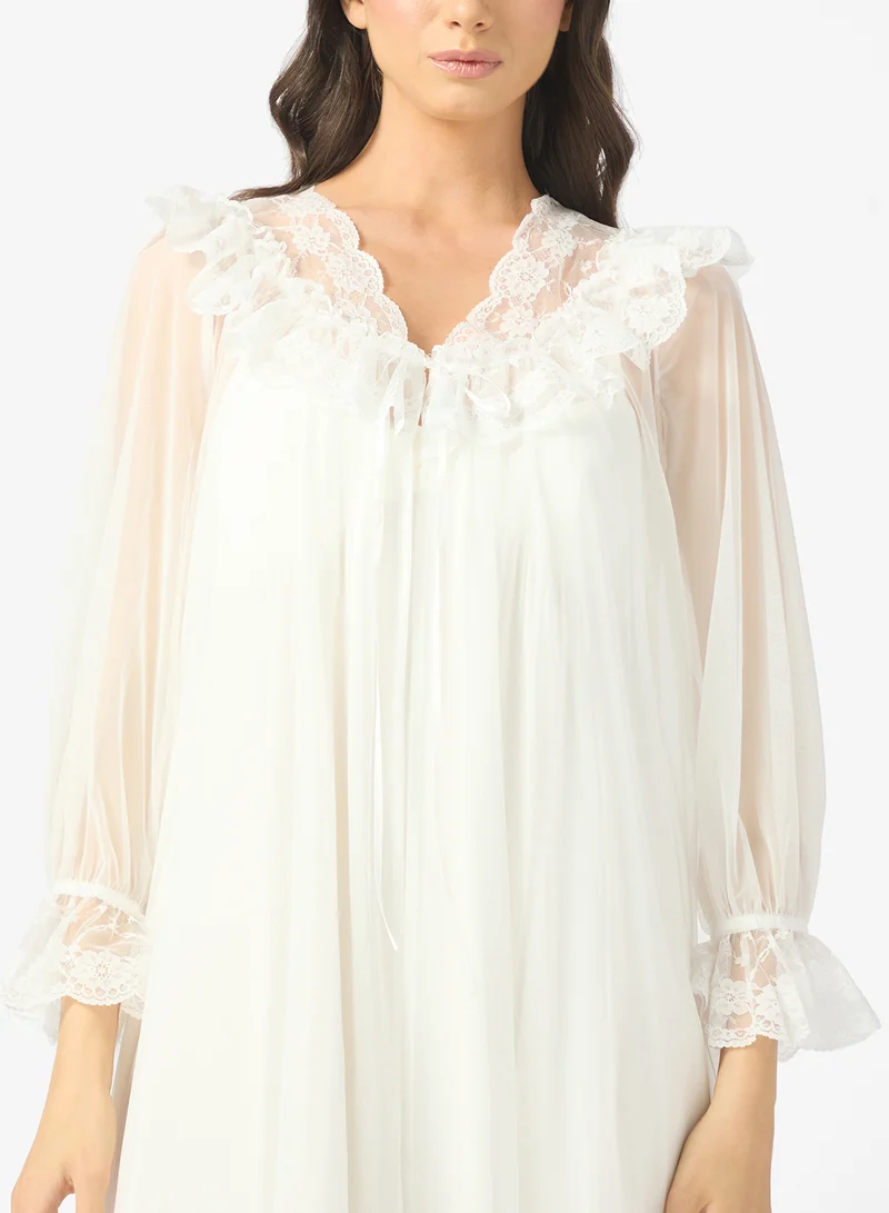 خزانة Night Slip Dress With Sheer Robe