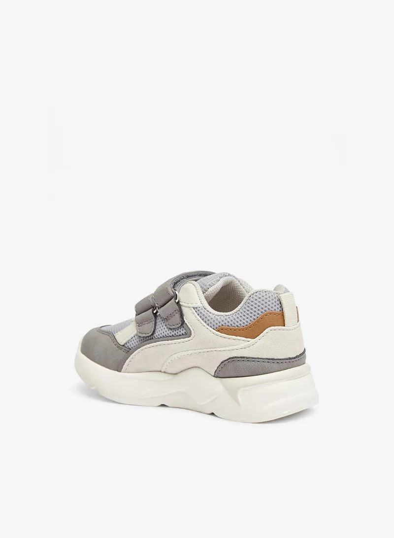 Barefeet Panelled Sneakers with Hook and Loop Closure