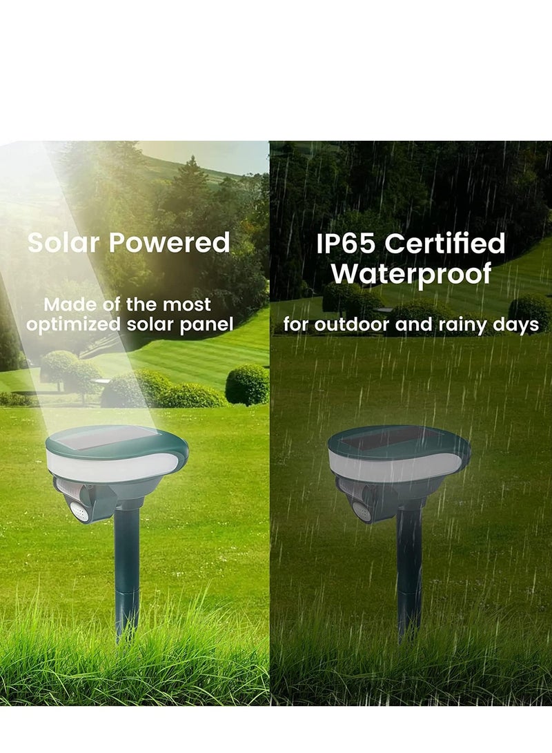 SOLARAE Solar Animal Repeller Outdoor Ultrasonic Ourtdoor Repels Deer Cat Dog Deterrent Device Rabbit Bird Fox Skunk Chipmunk with Motion Sensor for Lawn Garden Yard - Image 5