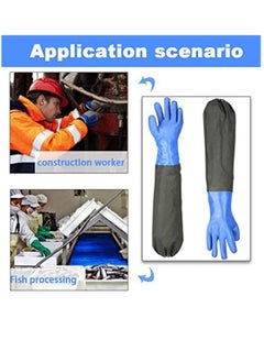 Y&D Plastic Gloves Pond Cleaning Drainage Full Arm Elastic Band PU Wear-Resistant Waterproof  - Image 4