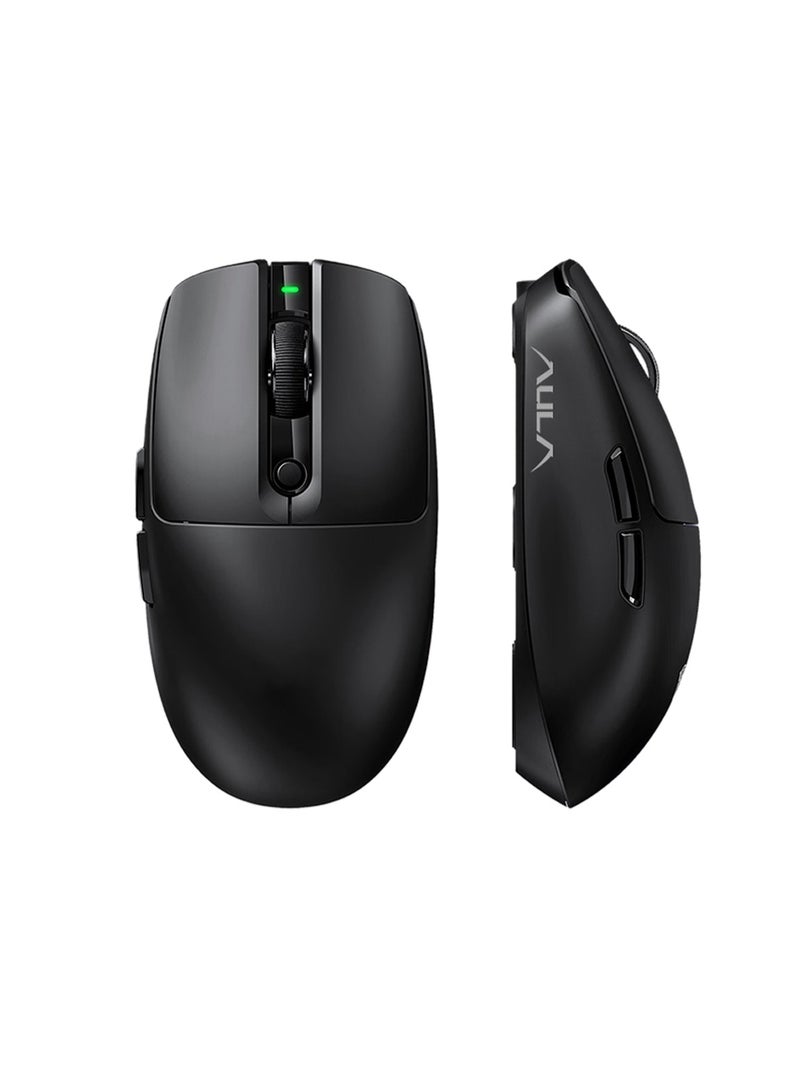 AULA V1 Gaming Mouse, Lightweight (55g), Three Modes, PAW3311 Sensor, 12000 DPI, Wireless, Rechargeable, Bluetooth, Suitable for Small to Medium-Sized Hands, Black - Image 1