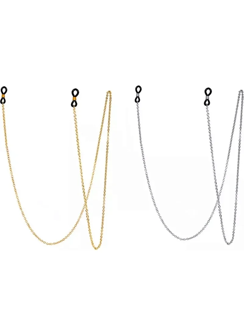 Angelika Glasses Chain Rope Silver Mini Ring
