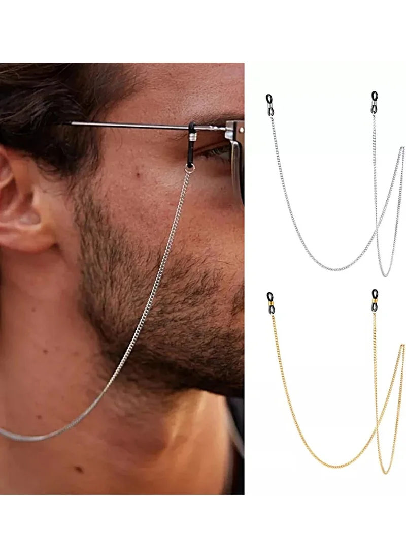 Angelika Glasses Chain Rope Silver Mini Ring