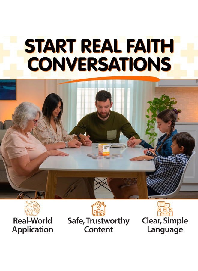TALKING POINT CARDS 200 Conversation Cards for Christians Game - Explore Your Faith and Have Fun on Family Game Night, Bible Study or Youth Groups - Perfect for Church Groups, Couples Night, Easter Gifts - Image 2