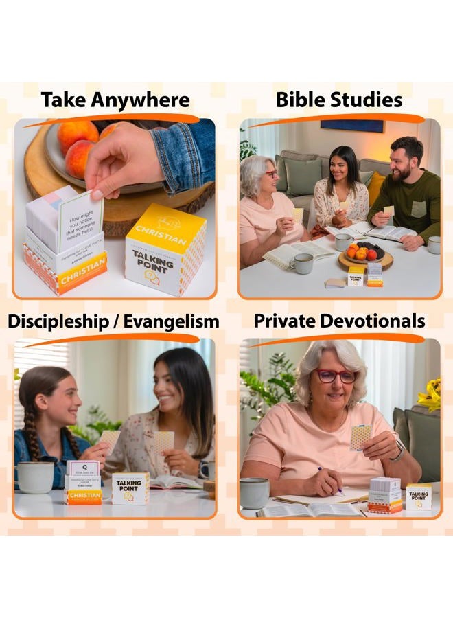 TALKING POINT CARDS 200 Conversation Cards for Christians Game - Explore Your Faith and Have Fun on Family Game Night, Bible Study or Youth Groups - Perfect for Church Groups, Couples Night, Easter Gifts - Image 5