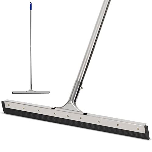 MHM Floor Squeegee Scrubber 55inch Long Stainless Steel Handle with 22inch Wide Silicon Rubber Blade - Perfect Squeegee Broom for Floor Washing and Drying Shower Glass, Marble, Wood Surfaces - Image 1