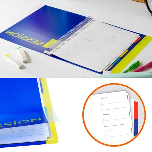Maruman Loose Leaf Color Binder Session B5 26 Rings and Loose Leaf Paper B5 6mm ruled 50 sheets(L1201) Pack… (Light Purple) - Image 3