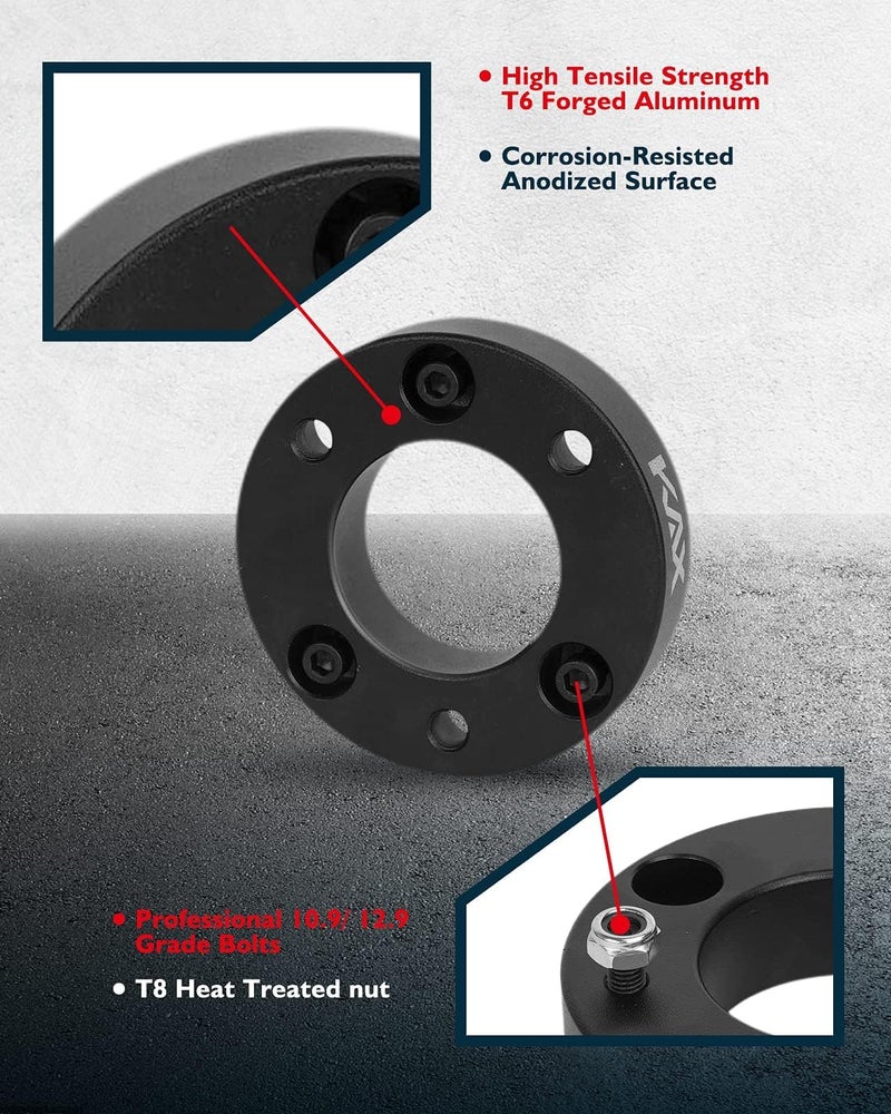 KAX 2â€œ Front Leveling Lift Kit Compatible with 2004-2025 Ford F150,2003-2018 Expedition,2006-2008 Lincoln Mark LT, 2 inch Suspensions Front Struts Spacer - Image 2