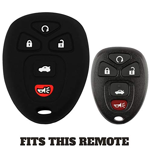 KeylessOption KeyGuardz Keyless Remote Car Key Fob Shell Cover Rubber Protective Case for Chevy GMC Cadillac (Pack of 2) - Image 3