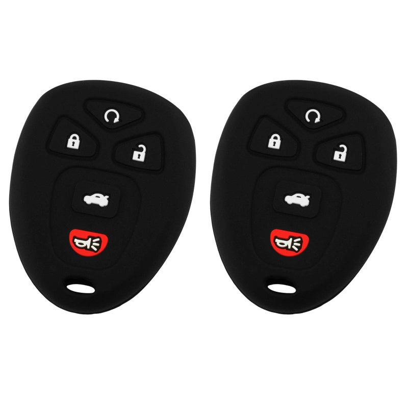 KeylessOption KeyGuardz Keyless Remote Car Key Fob Shell Cover Rubber Protective Case for Chevy GMC Cadillac (Pack of 2) - Image 4