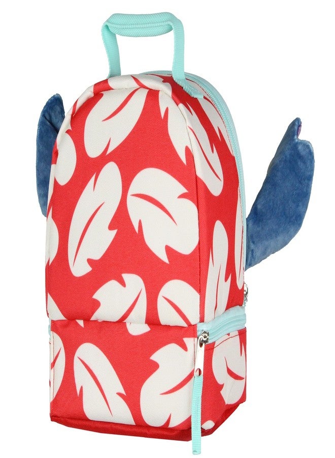 Bioworld صندوق غداء ديزني ليلو وستيتش بيك-أ-بو آذان مخملية ثلاثية الأبعاد أohana حقيبة غداء معزولة ذات قسمين - Image 5