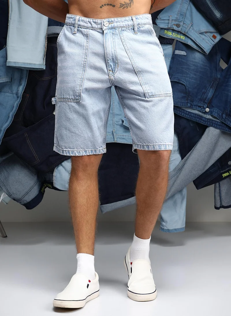 كامبوس سوترا شورت جينز رجالي أزرق فاتح كاربنتر