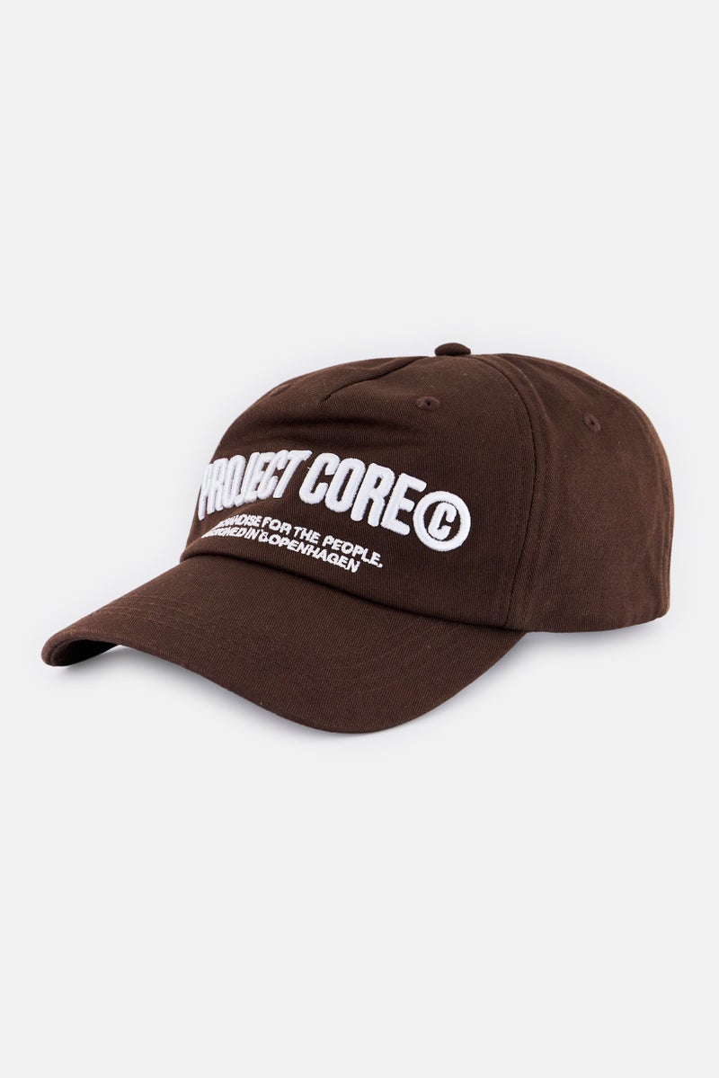 Jack Jones Men Embroidered Adjustable Cap, Dark Brown - Image 1