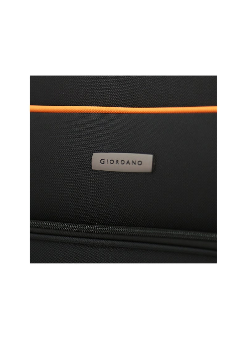 GIORDANO طقم حقائب سفر بعجلات من الجانب الناعم، 3 قطع، أسود (S-20&quot;،M-24&quot;،L-28&quot;)  - Image 3