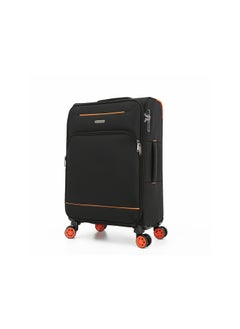 GIORDANO Softside Luggage Spinner Trolley Bag 3 Pieces Set,Black (S-20",M-24",L-28")  - Image 2