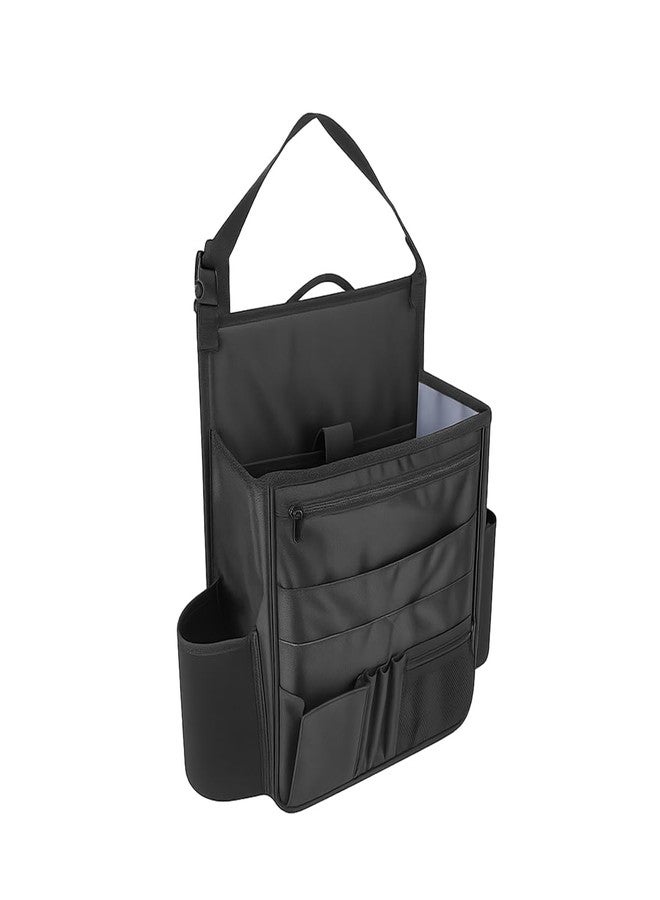 Sandfren Car Front Seat Organizer, Multi-Pocket Vehicle Hanging Passenger Back Seat Storage Bag with Adjustable Straps, Automotive Interior Storage Organizer, Universal for SUV RV Truck - Image 1