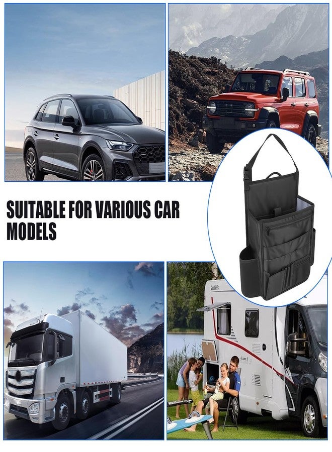 Sandfren Car Front Seat Organizer, Multi-Pocket Vehicle Hanging Passenger Back Seat Storage Bag with Adjustable Straps, Automotive Interior Storage Organizer, Universal for SUV RV Truck - Image 4