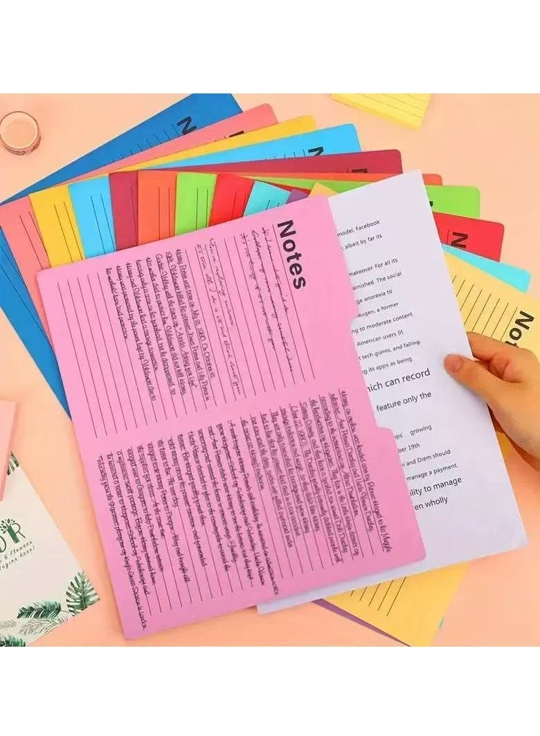 مجلدات ملونة، مجلد ملفات بلاستيكي مكون من 12 قطعة، منظم فرز البيانات المكتبية A4، منظم معلومات العمل الدراسي (12 ألوان) - Image 4