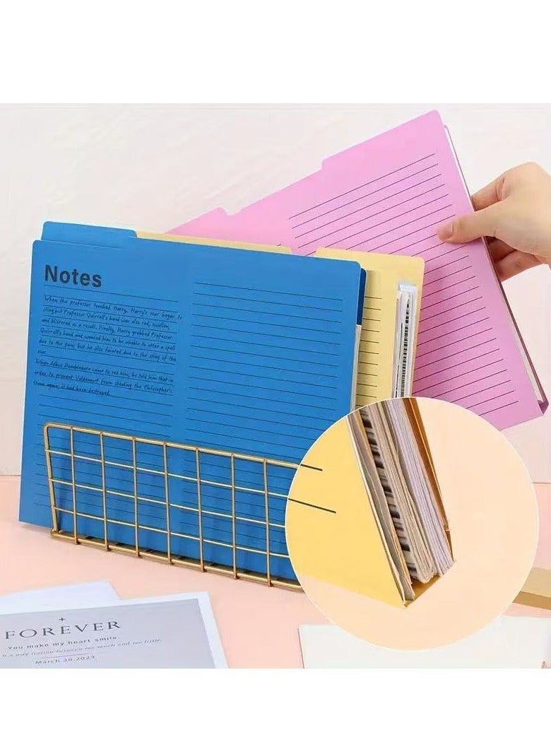 مجلدات ملونة، مجلد ملفات بلاستيكي مكون من 12 قطعة، منظم فرز البيانات المكتبية A4، منظم معلومات العمل الدراسي (12 ألوان) - Image 5