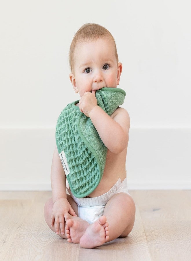 Bella Tunno Baby Bibs and Burp Cloths Set - Reversible Drool Bibs and Soft Absorbent Newborn Burp Cloths, OEKO-TEX Certified (Sea Foam) - Image 2
