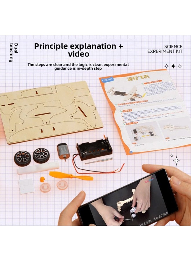 Generic - Science Experiment Suit Gift Box For Students Kindergarten Diy Handmade Science And Technology Small Production Material Package Children's Puzzle-Color:[10-piece Set Of Sea, Land And Air Experiments] Free Paint Tool Kit Ppt Teaching - Image 1