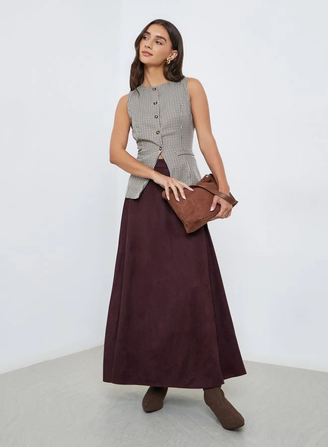 ستايلي سترة كاروهات بدون أكمام