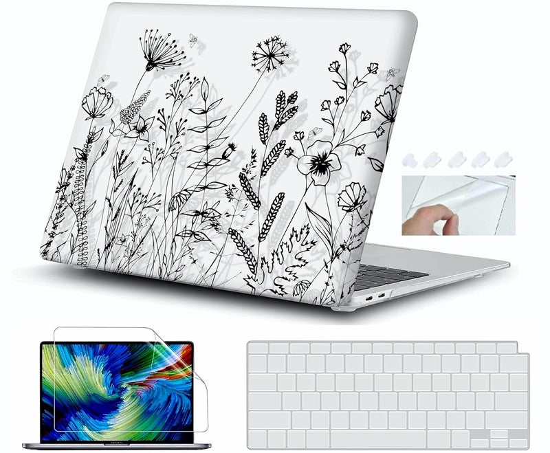 GIOIA BAZAAR Case for MacBook Air 15 inch 2023 2024 Release M3 A3114 M2 A2941 Liquid Retina Display Chip Crystal Clear Case with Liquid Retina Display, Plastic Hard Shell, (Design29) - Image 1