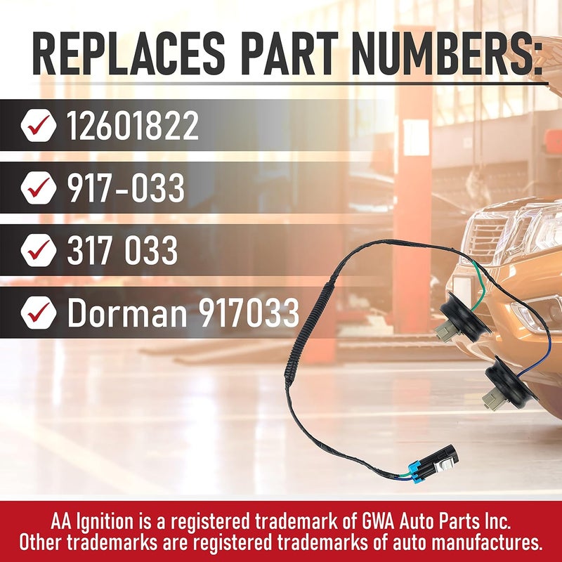 AA Ignition Ignition Dual Knock Sensor Connectors with Wire Harness Kit - 12601822, 917-033 - Fits Chevy, GMC & Cadillac - Suburban,Silverado,Tahoe,Sierra,Yukon, Avalanche,4.8,5.3,6.0 - Engine Detonation Sensor - Image 3