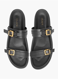 Celeste Womens Buckle Accent Slide Sandals With Slip-On Closure  - Image 2