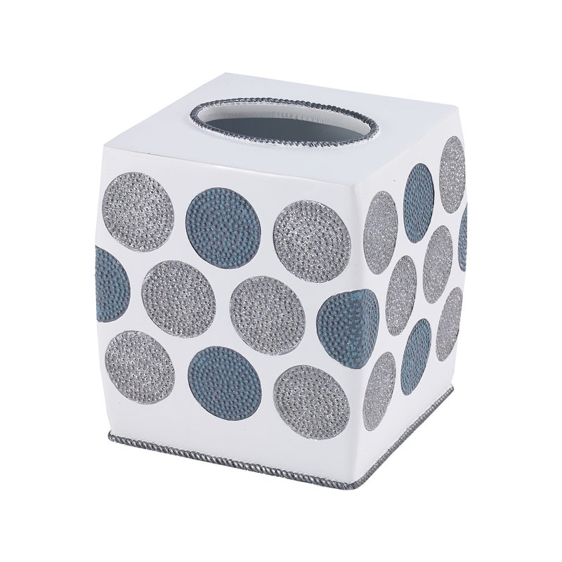 Avanti Linens Tissue Box Cover Stylish Home Decor Dotted Circles Collection