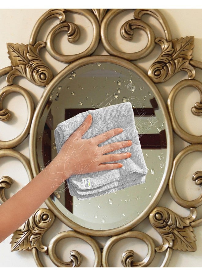 SOFTSPUN Microfiber Cleaning Cloths, 8pcs 40x40cms 220 GSM White! Highly Absorbent, Lint and Streak Free, Multi -Purpose Wash Cloth for Kitchen, Car, Window, Stainless Steel, Silverware.… - Image 5