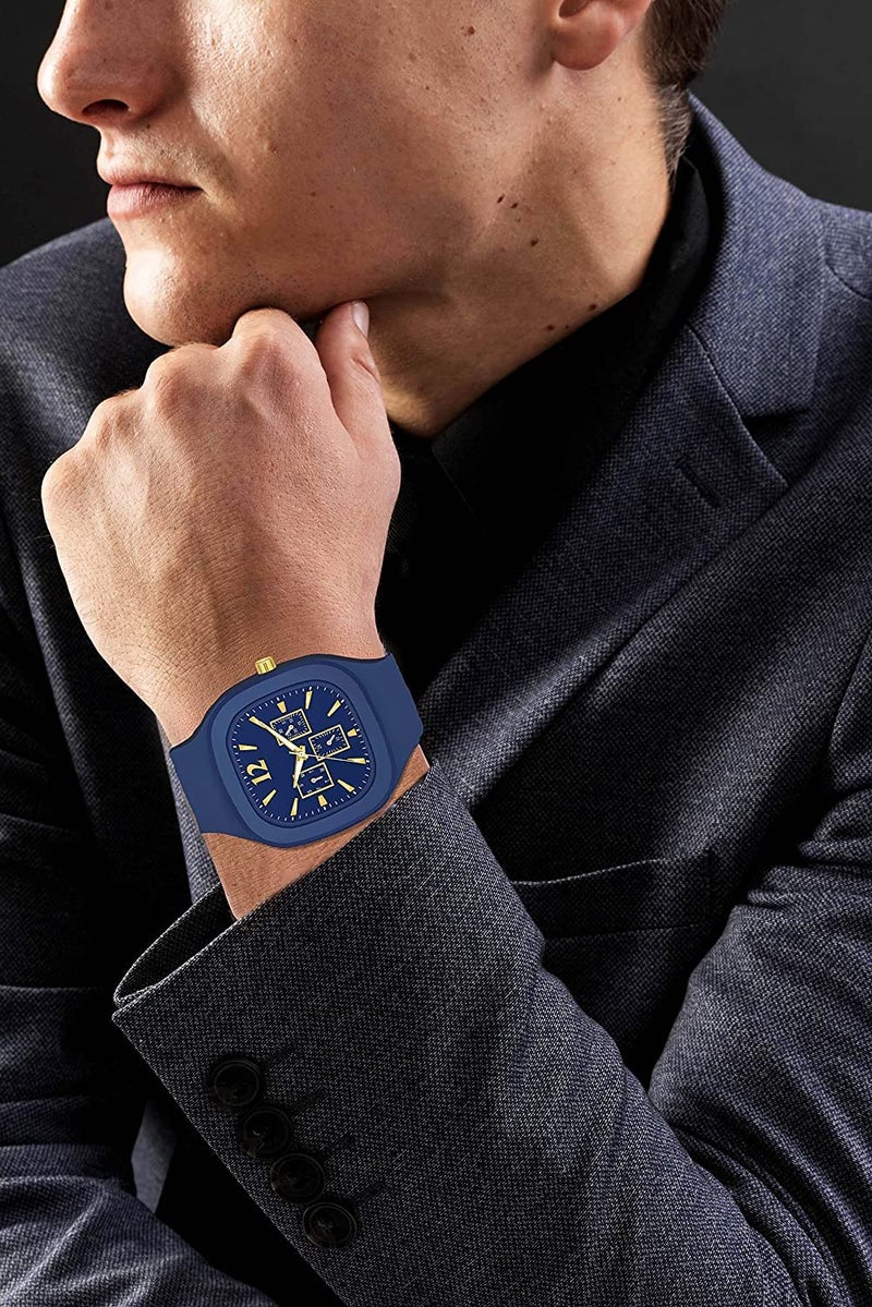 SWADESI STUFF New Combo of Square Dial Black and Blue Silicone Strap ADDI Stylish Designer Analog Watch - for Boys & Men - Image 5