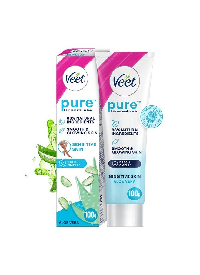 Veet Pure Hair Removal Cream For Women For Sensitive Skin 100G  - Image 1
