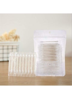 Cotton Swabs, Q Tips, 100 Count Natural Cotton Buds, Individually Wrapped Double Tipped Cotton Tips for Ear, Beauty Care, Cleaning (Round & Pointed Shape Cotton Heads)