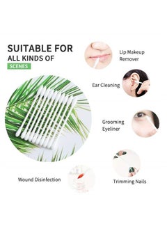 Lsed Cotton Swabs, Q Tips, 100 Count Natural Cotton Buds, Individually Wrapped Double Tipped Cotton Tips for Ear, Beauty Care, Cleaning (Round & Pointed Shape Cotton Heads)  - Image 4